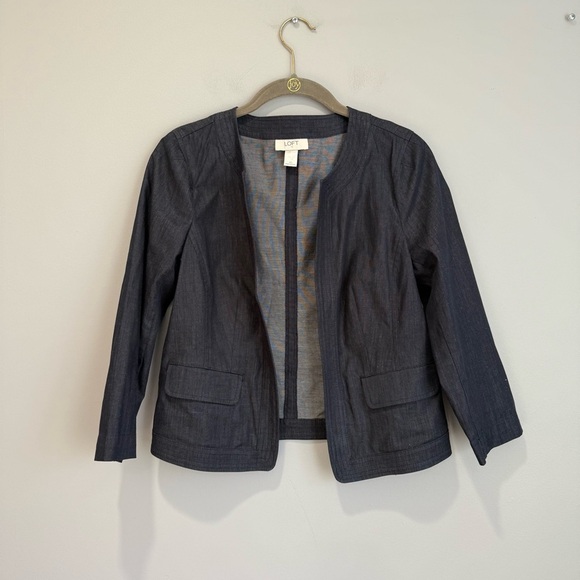 LOFT Jackets & Blazers - LOFT Dark Denim Blazer Jacket